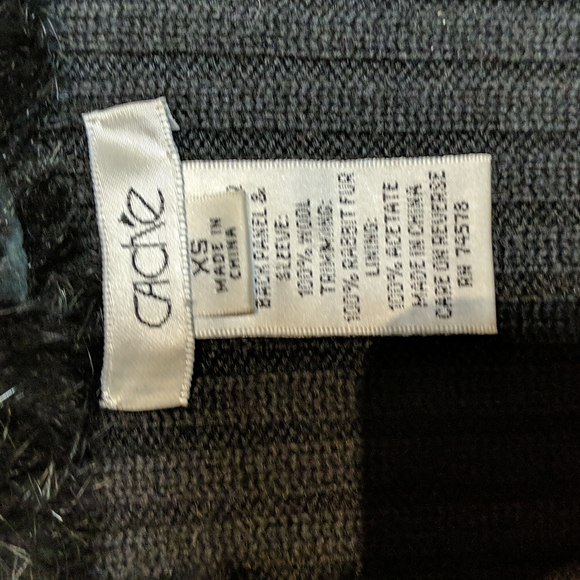 Cache leather and rabbit hair sweater jacket - Picture 3 of 8